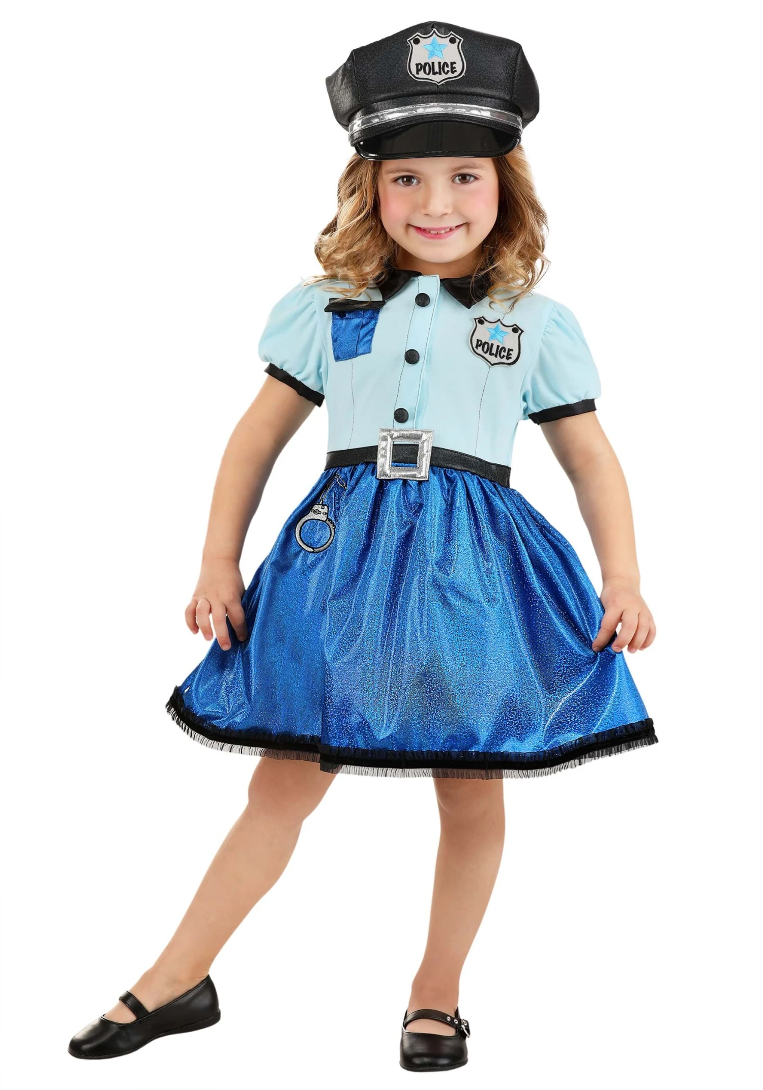 Girl's Cutie Cop Toddler Costume Dress 1 Girl's Cutie Cop Toddler Costume Dress