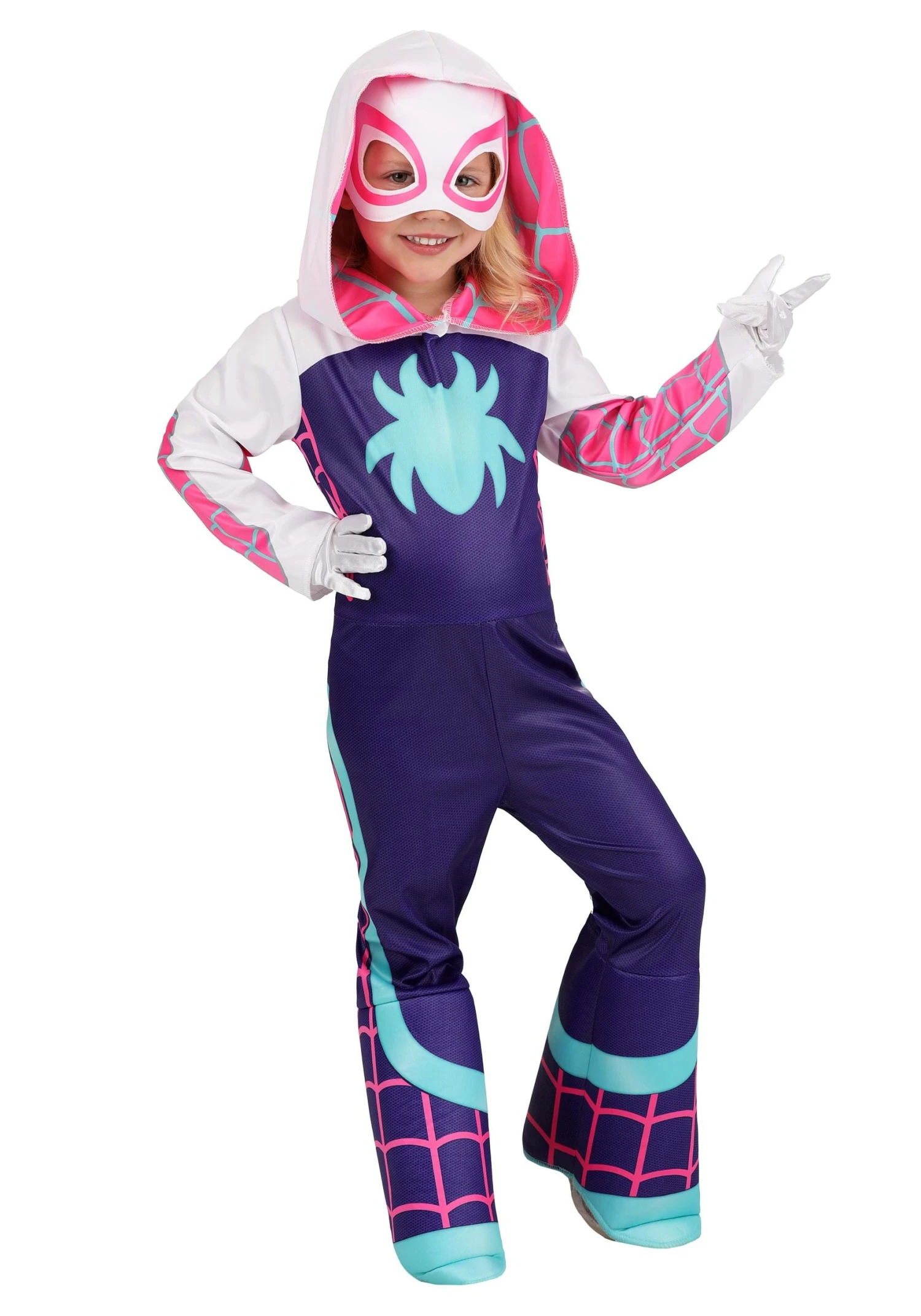 JAZWARES Girl's Ghost Spider Toddler Costume 1 JAZWARES Girl's Ghost Spider Toddler Costume