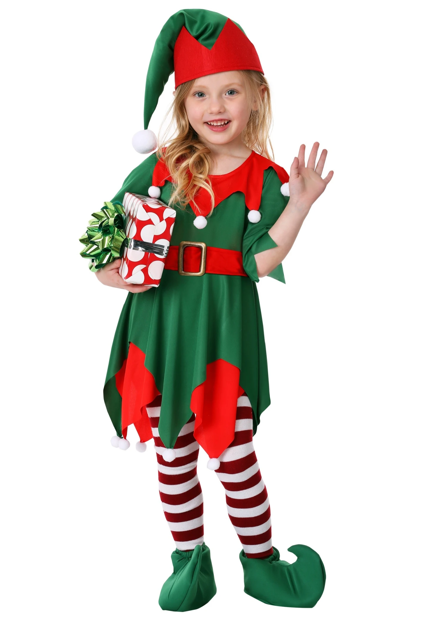 Toddler Girl's Santa's Helper Costume 1 Toddler Girl's Santa's Helper Costume