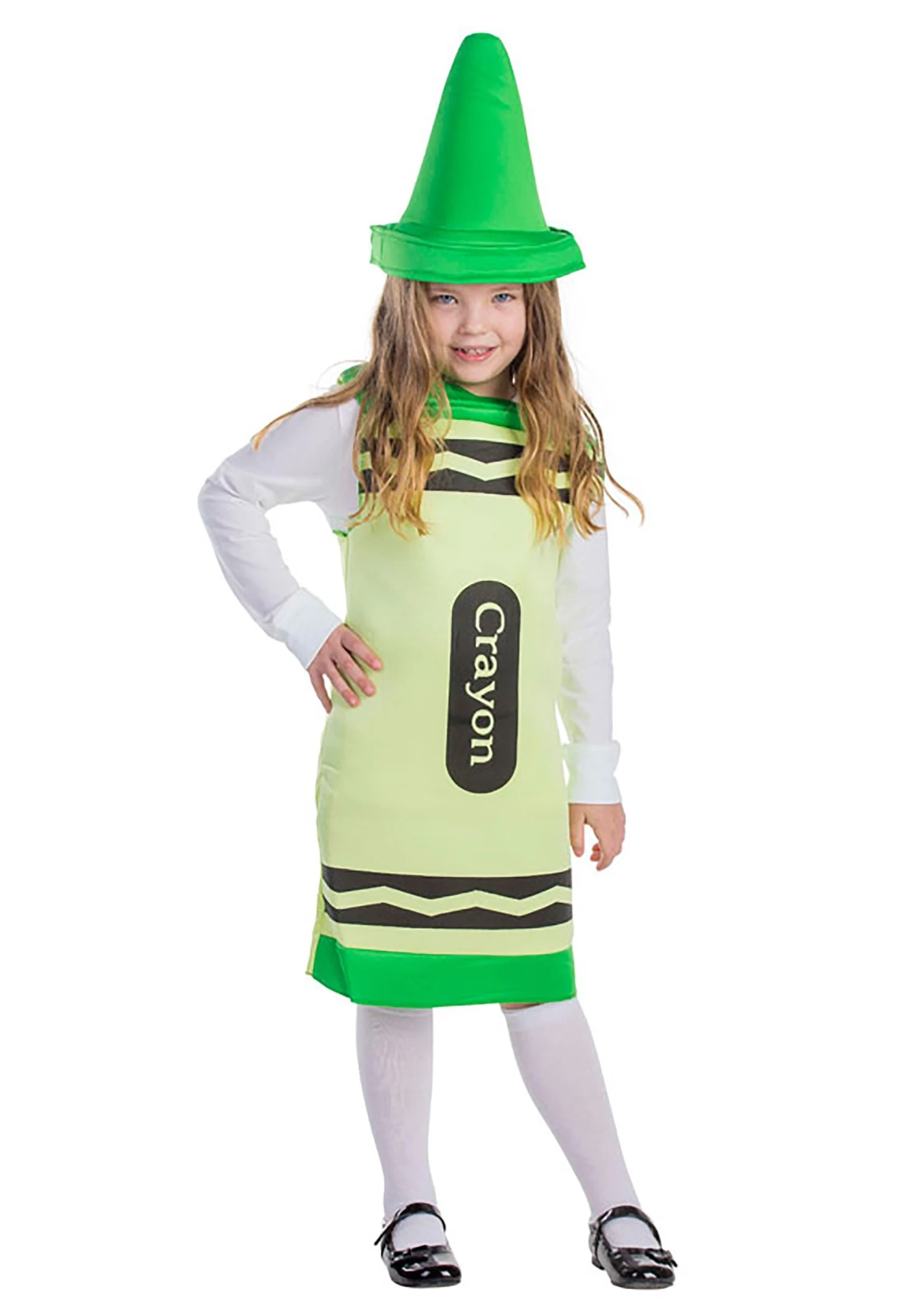 Toddlers Green Crayon Costume 1 Toddlers Green Crayon Costume