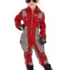 Girl's Red Racer Jumpsuit Costume For Toddlers