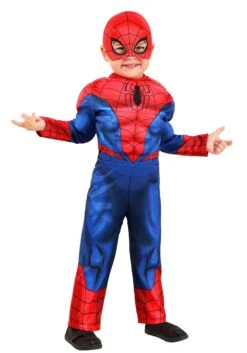 JAZWARES Marvel Spider-Man Toddler Costume For Boys 9 JAZWARES Marvel Spider-Man Toddler Costume For Boys -Halloween Costumes Shop toddler spider man alt 4