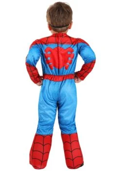 JAZWARES Boy's Spidey And His Amazing Friends Toddler Spider-Man Costume 9 JAZWARES Boy's Spidey And His Amazing Friends Toddler Spider-Man Costume -Halloween Costumes Shop toddler spider man costume saf alt 4