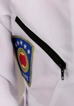 White Astronaut Jumpsuit Costume For Toddlers -Halloween Costumes Shop toddler white astronaut jumpsuit costume alt 9