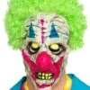 Smiffys UV Black Light Clown Adult Mask With Wig