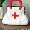White Nurse Costume Accessory Purse