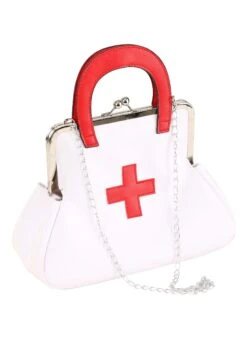 White Nurse Costume Accessory Purse -Halloween Costumes Shop white nurse purse alt 6