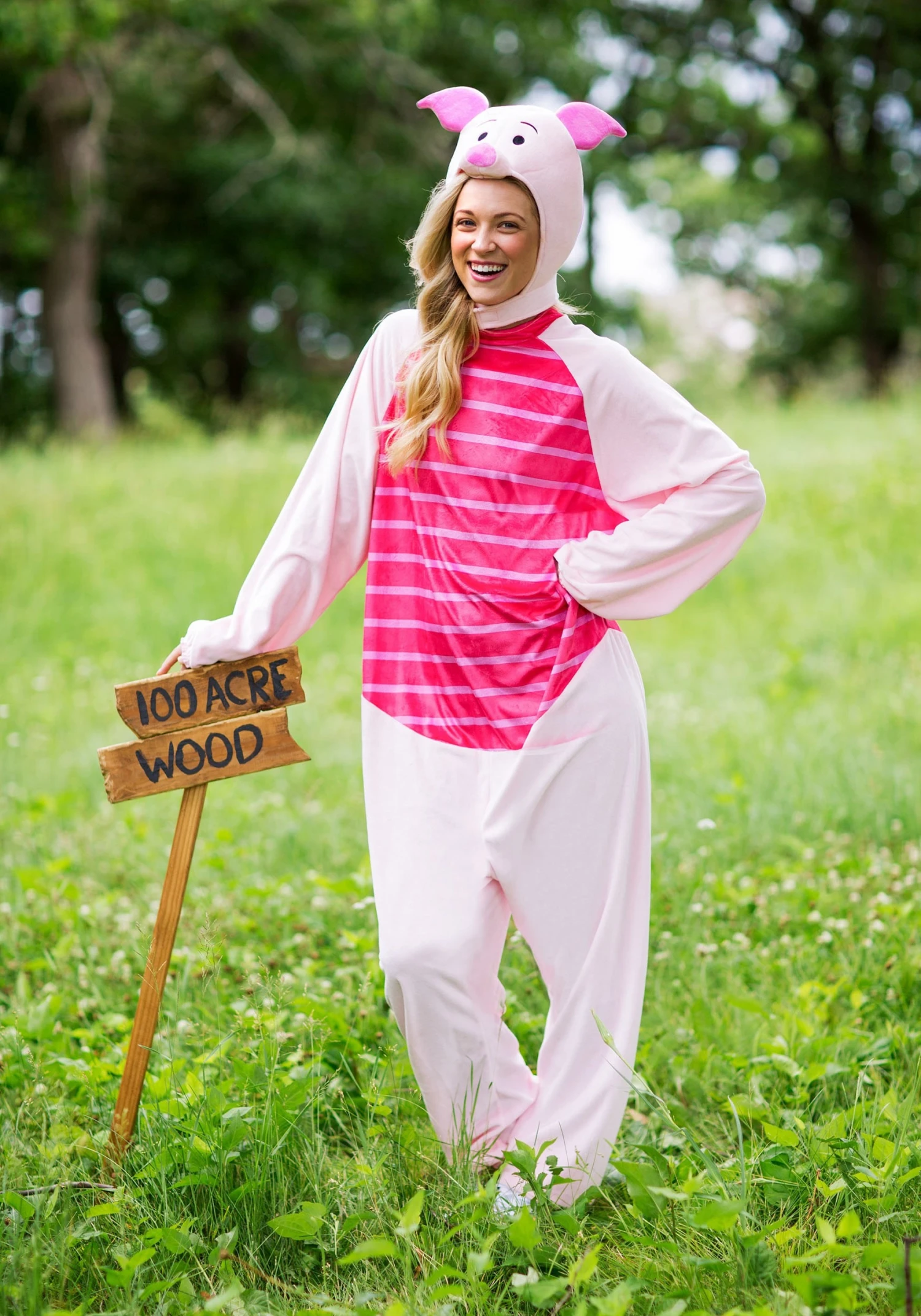 Adult Deluxe Winnie The Pooh Piglet Costume 1 Adult Deluxe Winnie The Pooh Piglet Costume
