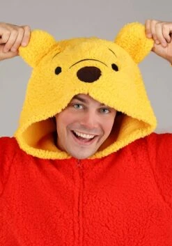 Winnie The Pooh Sherpa Onesie For Adults 7 Winnie The Pooh Sherpa Onesie For Adults -Halloween Costumes Shop winnie the pooh sherpa kigurumi alt 1