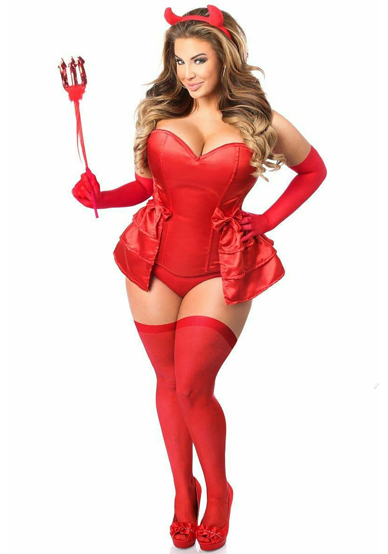 5 PC Devilicious Corset Costume For Women 1 5 PC Devilicious Corset Costume For Women