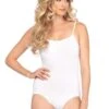 LEG AVENUE Adult Women's Basic White Bodysuit Costume