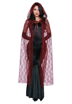 Dreamgirl Bewitching Beauty Red Lace Cape