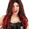 Black And Red Vampire Wig For Women