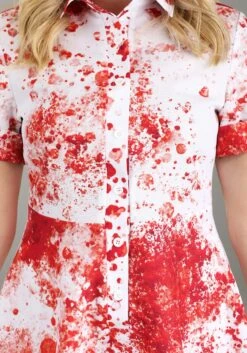 Blood Splatter Nurse Costume For Women -Halloween Costumes Shop womens blood splatter nurse costume alt 4