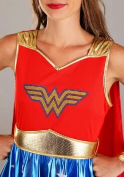 Caped Wonder Woman Costume For Adults -Halloween Costumes Shop womens caped wonder woman costume alt 7
