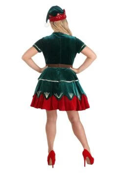 The Women's Deluxe Holiday Elf Costume 6 The Women's Deluxe Holiday Elf Costume -Halloween Costumes Shop womens deluxe holiday elf costume alt 2