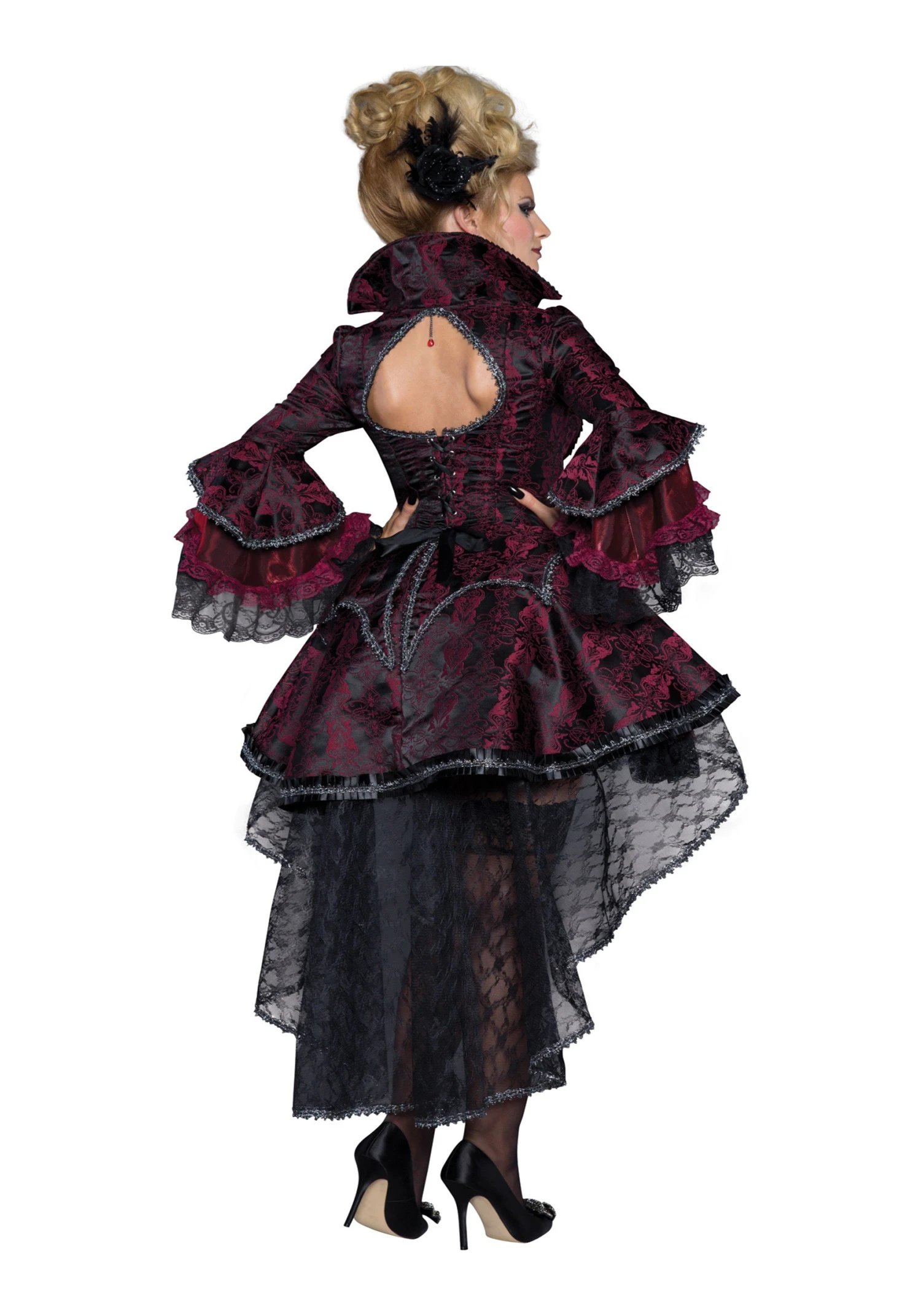 Women's Elegant Victorian Vamp Costume 2 Women's Elegant Victorian Vamp Costume - Image 2