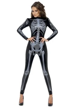 Smiffys Women's X-Ray Skeleton Jumpsuit Costume
