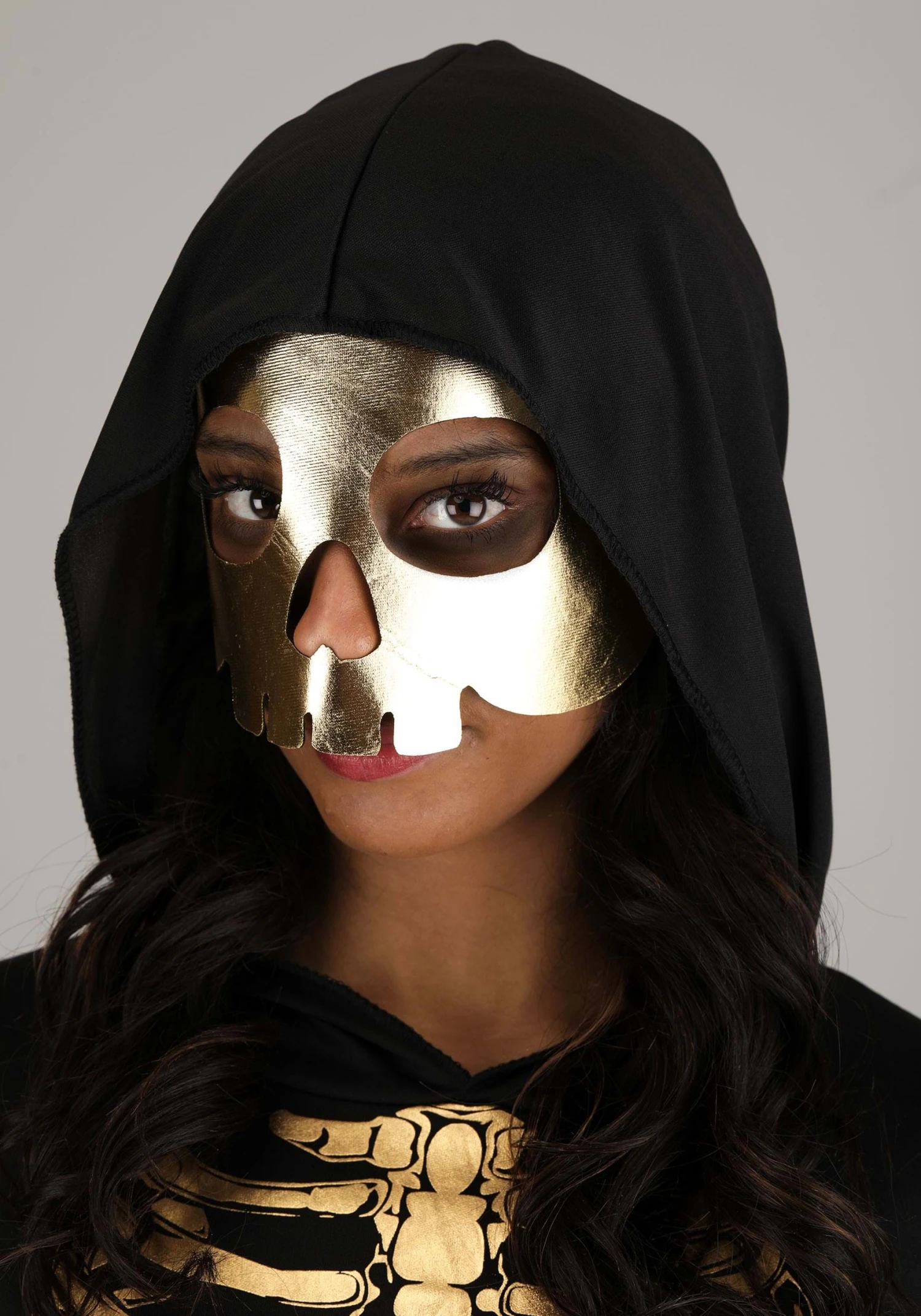 Women's Gilded Skeleton Costume Dress 3 Women's Gilded Skeleton Costume Dress - Image 3