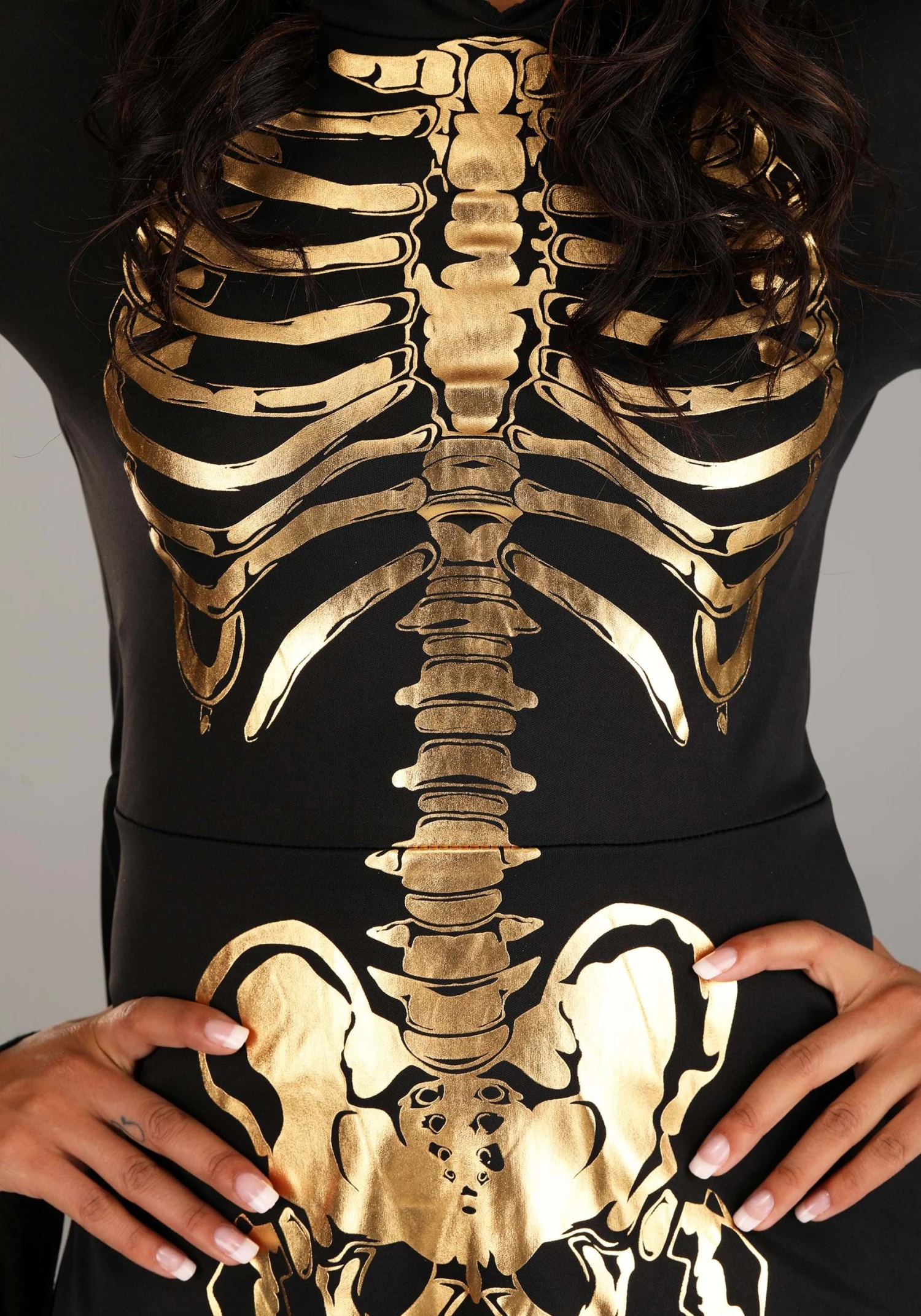 Women's Gilded Skeleton Costume Dress 4 Women's Gilded Skeleton Costume Dress - Image 4