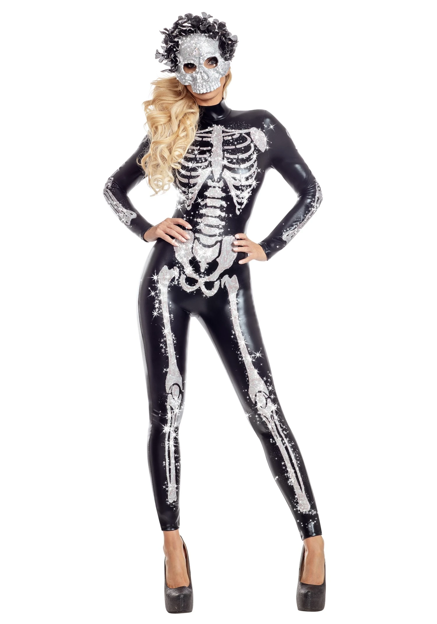 Glamorous Skeletal Beauty Women's Costume 1 Glamorous Skeletal Beauty Women's Costume