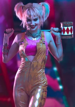 Harley Quinn Women's Gold Overalls Costume -Halloween Costumes Shop womens harley quinn gold overalls costume alt 10