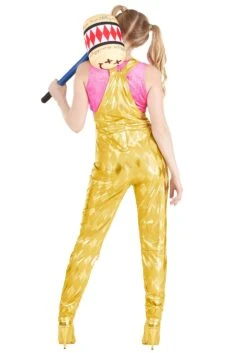 Harley Quinn Women's Gold Overalls Costume -Halloween Costumes Shop womens harley quinn gold overalls costume alt 6