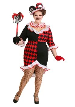 Women's Plus Size Haute Harlequin Costume Dress