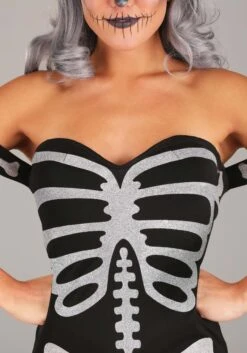 High Fashion Skeleton Costume For Women -Halloween Costumes Shop womens high fashion skeleton costume alt 2