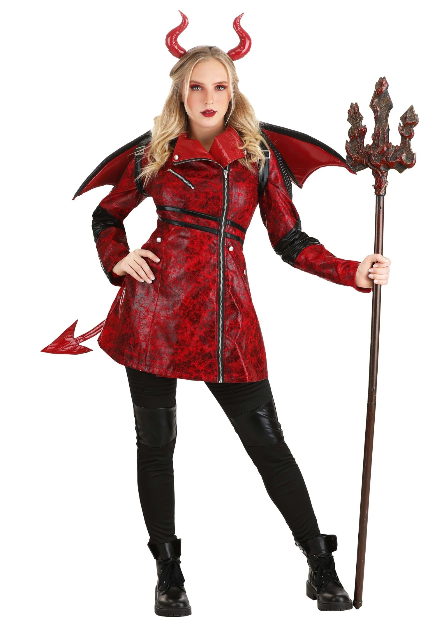 Leather Devil Costume For Women 1 Leather Devil Costume For Women