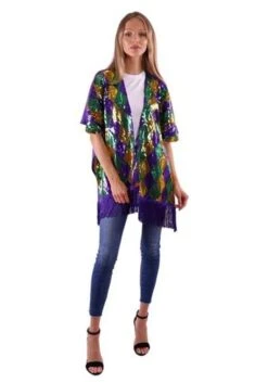Mardi Gras Sequined Shrug For Women