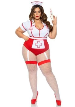 LEG AVENUE Plus Size Feelgood Nurse Costume For Women -Halloween Costumes Shop womens nurse feelgood costume alt 4