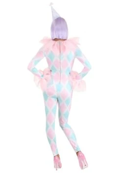 Pastel Women's Diamond Clown Costume -Halloween Costumes Shop womens pastel diamond clown costume alt 4