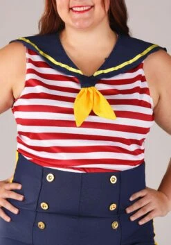 Women's Perfect Pin Up Sailor Costume 9 Women's Perfect Pin Up Sailor Costume -Halloween Costumes Shop womens perfect pin up sailor costume alt 4