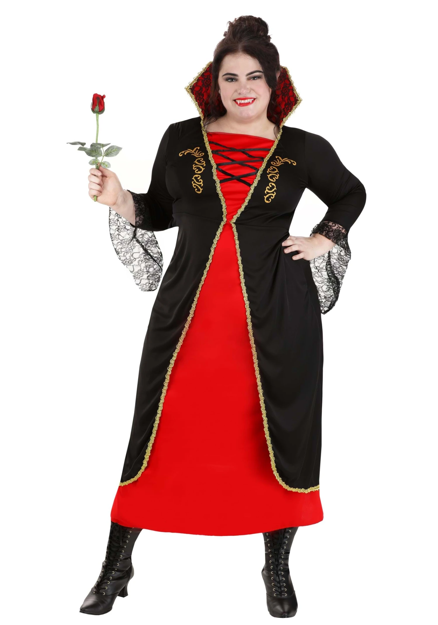Women's Plus Size Classic Vampire Costume Dress 1 Women's Plus Size Classic Vampire Costume Dress