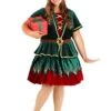 Women's Plus Size Deluxe Christmas Elf Costume Dress