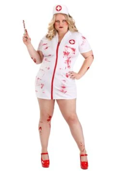 Women's Plus Size Killer Nurse Costume Dress