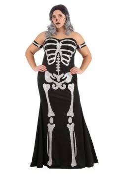 Plus Size High Fashion Skeleton Costume For Women
