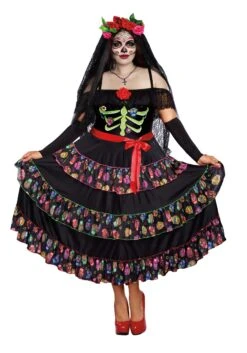 Dreamgirl Plus Size Lady Of The Dead Costume For Women