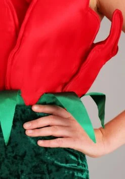Red Rose Costume For Women -Halloween Costumes Shop womens red rose costume alt 4