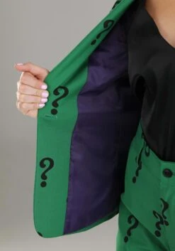 Women's Green Riddler Blazer 7 Women's Green Riddler Blazer -Halloween Costumes Shop womens riddler blazer alt 3