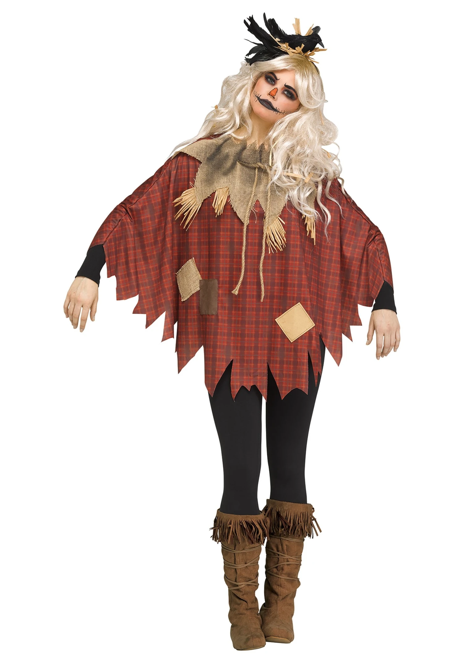 Fun World Women's Scarecrow Poncho 1 Fun World Women's Scarecrow Poncho