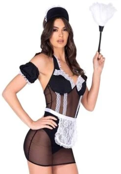Roma Sexy French Maid Women's Costume 6 Roma Sexy French Maid Women's Costume -Halloween Costumes Shop womens sexy french maid costume 1