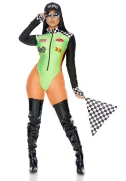 Forplay Sexy Green Racecar Driver Costume For Women -Halloween Costumes Shop womens sexy green racecar driver costume alt 1