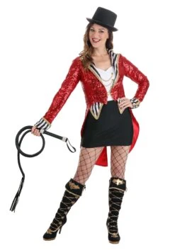 Sexy Sequin Ringmaster Costume For Women -Halloween Costumes Shop womens sexy sequin ringmaster costume alt 2
