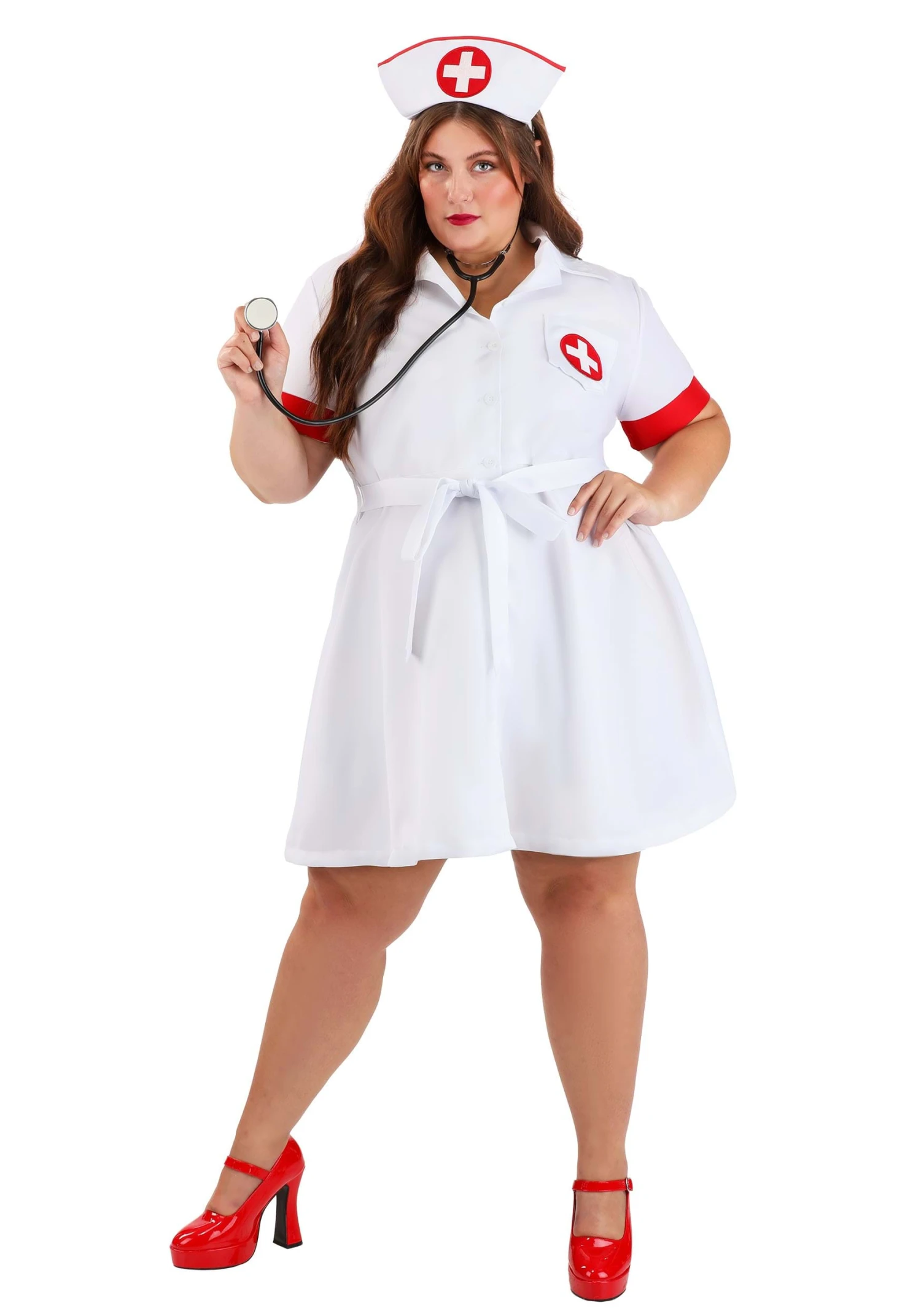 Stitch Me Up Nurse Plus Size Costume Dress For Women 1 Stitch Me Up Nurse Plus Size Costume Dress For Women