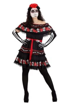 Sugar Skull Costume For Women 9 Sugar Skull Costume For Women -Halloween Costumes Shop womens sugar skull costume alt 1