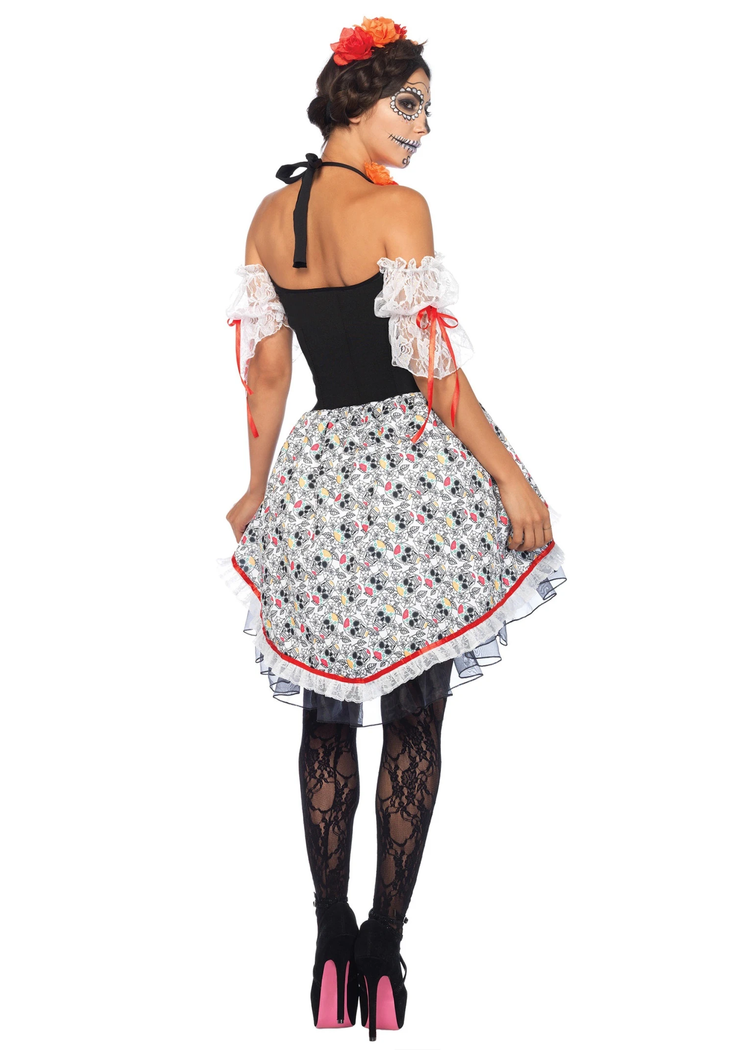 LEG AVENUE Women's Sugar Skull Senorita Costume 2 LEG AVENUE Women's Sugar Skull Senorita Costume - Image 2