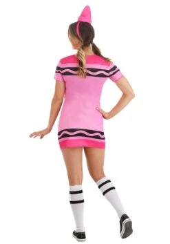 Tickle Me Pink Crayola Crayon Women's Costume -Halloween Costumes Shop womens tickle me pink crayola crayon costume alt 5