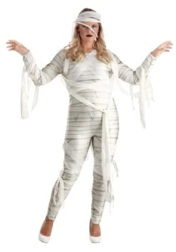 Women's Under Wraps Mummy Costume -Halloween Costumes Shop womens under wraps mummy alt 1
